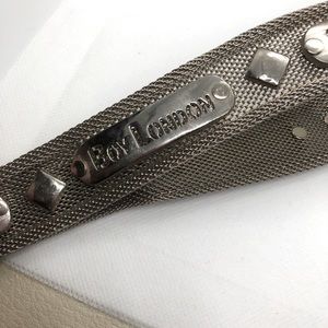 BOY LONDON Vintage Metal Belt, Silver, Size S/M